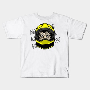 funny cat driver – Meeeeeeeow, the sound of formula m1ao (Silvinho) Kids T-Shirt